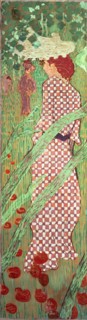 Femmes au jardin: femme à la robe quadrillée (Women in a Garden: Woman in a..., 1891. Creator: Bonnard, Pierre (1867-1947).