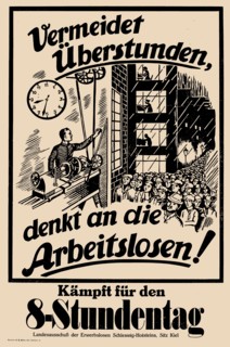 Fight for the eight-hour day, c. 1925. Creator: Anonymous.