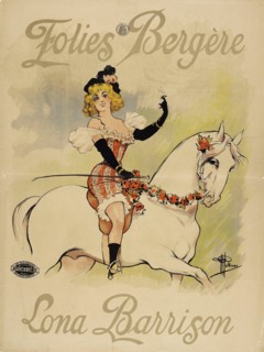 Folies Bergères. Lona Barrison, c. 1895. Creator: Guillaume, Albert (1873-1942).