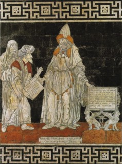Hermes Trismegistus. Floor mosaic in the Cathedral of Siena, 1488. Creator: Giovanni di Stefano (1443-c. 1506).