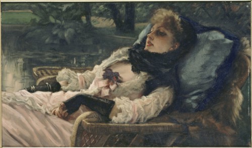 La Rêveuse (The dreamer, or Summer evening), c. 1876. Creator: Tissot, James Jacques Joseph (1836-1902).