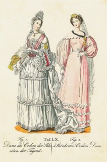 Lady of the Order of the Slaves of Virtue and Lady of the Order of the Starry Cross. Creator: Anonymous.