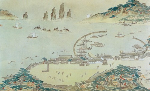 Map of the Choryang Waegwan and its surrounding area in Busan during the Joseon..., 19th cent. Creator: Anonymous.