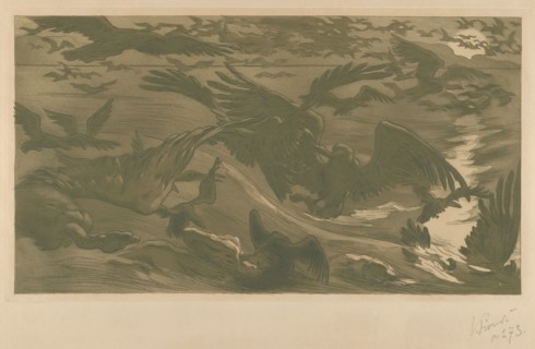 Oiseaux de proie (Birds of prey), 1893. Creator: Prouvé, Victor (1858-1943).