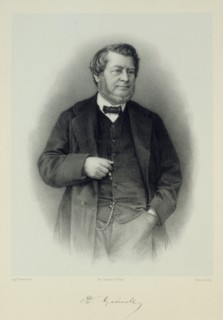 Portrait of Adolphe Guéroult (1810-1872). Creator: Lemoine, Auguste (1822-1869).