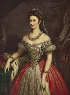 Portrait of Elisabeth of Bavaria. Creator: Russ, Franz, the Elder (1817-1892).