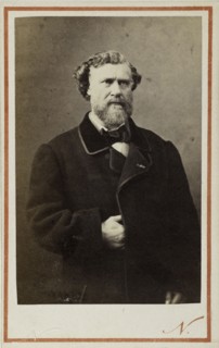 Portrait of Jules Lacroix (1809-1887), ca 1865. Creator: Photo studio Nadar.