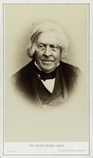 Portrait of Jules Michelet (1798-1874) , c. 1870. Creator: Photo studio Reutlinger, Paris  .