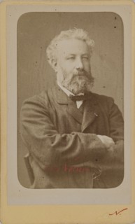 Portrait of Jules Verne (1828-1905), c. 1870. Creator: Photo studio Nadar.