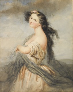 Portrait of Juliette Drouet (1806-1883). Creator: Voillemot, André-Charles (1823-1893).