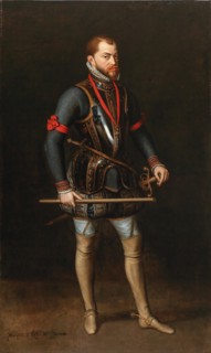 Portrait of Philip II (1527-1598), King of Spain, in armor and with the Order of the Golden Fleece. Creator: Anonymous.