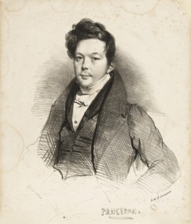 Portrait of the composer Auguste-Mathieu Panseron (1796-1859), 1832. Creator: Devéria, Achille (1800-1857).