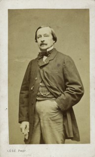 Portrait of the pianist and composer Félix Le Couppey (1811-1887). Creator: Photo studio Legé & Bergeron.