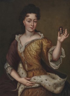Portrait of Theresa Kunegunda Sobieska (1676-1730), Electress of Bavaria, End of 17th cen. Creator: Maingaud, Martin (1692-1706).