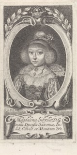 Princess Magdalene Sibylle of Saxony (1617-1668), Duchess of Saxe-Altenburg, c. 1647-1648. Creator: Passe, Simon van de (um 1595-1647).