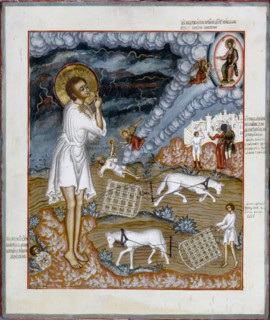 Saint Artemius of Verkola, 1774. Creator: Russian icon.