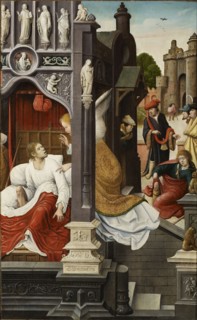 Scene from the life of Saint Roch, 1517. Creator: Orley, Everaert (Everard), van (c. 1490-1527).
