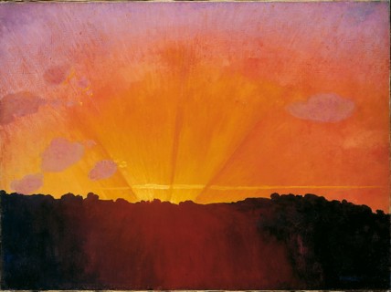 Sunset, Orange Sky, 1910. Creator: Vallotton, Felix Edouard (1865-1925).