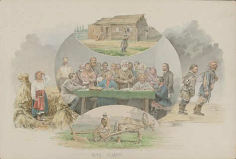 Tax collection, 1862. Creator: Znamensky, Mikhail Stepanovich (1833-1892).