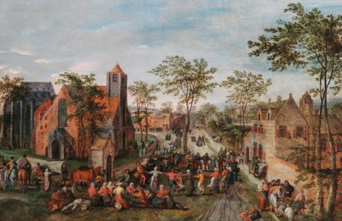 Village fair, 1580s. Creator: Grimmer, Jacob (ca 1525-1590).