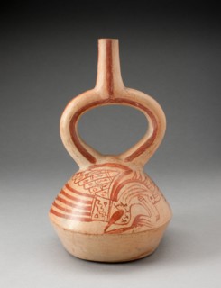 Stirrup Spout Vessel with Fineline Bird Motifs, 100 B.C./A.D. 500. Creator: Unknown.