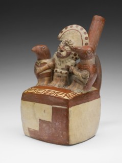 Vessel Depicting a Prisoner with Avian Captors, 100 B.C./A.D. 500. Creator: Unknown.