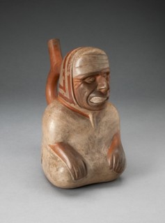 Portrait Vessel of a Blind Figure with Distorted Mouth, 100 B.C./A.D. 500. Creator: Unknown.