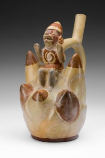 Vessel Depicting a Figure on Top of a Seven-Peaked Mountain, 100 B.C./A.D. 500. Creator: Unknown.