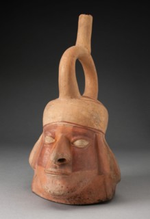 Portrait Vessel in the Form of an Abstract Human Head, 100 B.C./A.D. 500. Creator: Unknown.