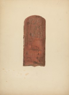 Zoar Pottery Roof Tile, c. 1941. Creator: Ralph Russell.