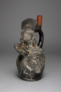 Vessel in the Form of a Figure, Possibly Ai-Apec, Fishing, 100 B.C./A.D. 500. Creator: Unknown.