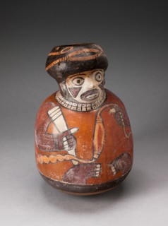 Jar in the Form of a Warrior Holding a Sling and Club, 180 B.C./A.D. 500. Creator: Unknown.