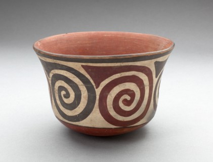 Cup with Repeated Spiral Motifs, 180 B.C./A.D. 500. Creator: Unknown.