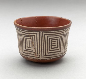 Bowl with Repeated Concentric Squared Motifs, 180 B.C./A.D. 500. Creator: Unknown.