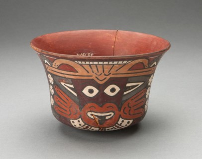 Bowl Depicting Costumed Ritual Performer, 180 B.C./A.D. 500. Creator: Unknown.