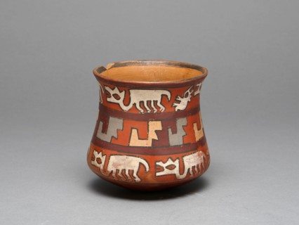 Jar Depicting Rows of Llamas and Abstract Stepped Motifs, 180 B.C./A.D. 500. Creator: Unknown.