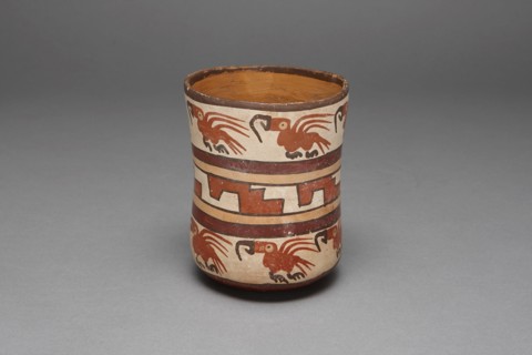 Jar Depicting Rows of Macaws and Abstract Stepped Motif, 180 B.C./A.D. 500. Creator: Unknown.
