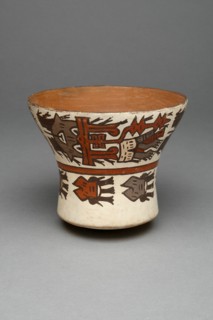 Open-Neck Cup Depicting Abstract Figures and Decapitated Heads, 180 B.C./A.D. 500. Creator: Unknown.