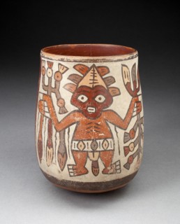 Jar Depicting Standing Figures Holding Plants, 180 B.C./A.D. 500. Creator: Unknown.