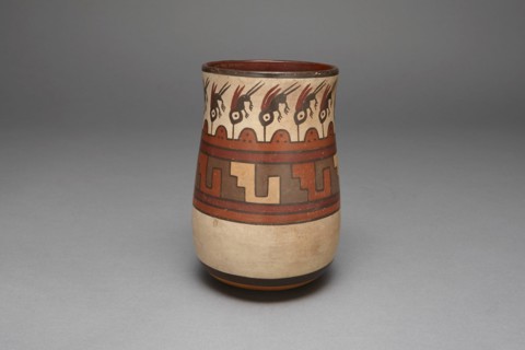 Beaker Depicting Abstract Hummingbirds or Insects, 180 B.C./A.D. 500. Creator: Unknown.