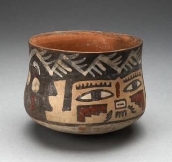 Short Beaker Depicting Human Head, 180 B.C./A.D. 500. Creator: Unknown.