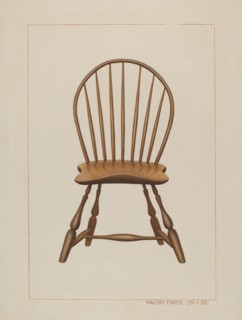 Windsor Fan-back Chair, c. 1938. Creator: Vincent P. Rosel.