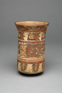 Beaker with Bands Containing Abstract Motifs, 180 B.C./A.D. 500. Creator: Unknown.