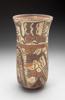 Beaker Depicting Abstract Birds, Serpents, and other Figures, 180 B.C./A.D. 500. Creator: Unknown.