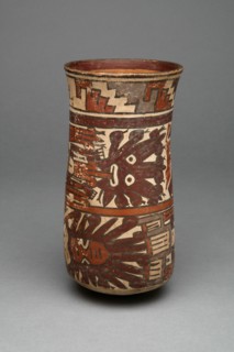 Beaker with Horizontal Bands Containing Abstract Figures, 180 B.C./A.D. 500. Creator: Unknown.