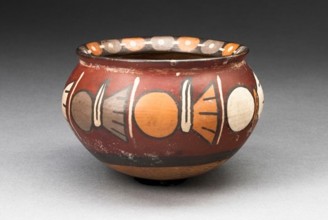 Bowl with a Horizontal Band of Repeated Abstract Motifs, 180 B.C./A.D. 500. Creator: Unknown.