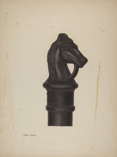 Hitching Post, c. 1941. Creator: Albert Rudin.