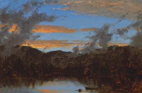 Mist Rising at Sunset in the Catskills, c. 1861. Creator: Sanford Robinson Gifford.
