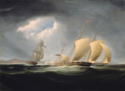 Capture of the Tripoli by the Enterprise, 1806/12. Creator: Thomas Birch.