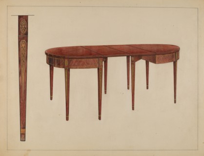 Dining Table, 1936. Creator: M. Rosenshield-von-Paulin.